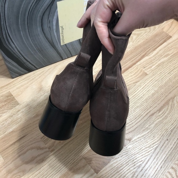 Jeffrey Campbell Jeremy Boots NIB Sz 9.5 Brown Women’s Leather Suede - Picture 7 of 11